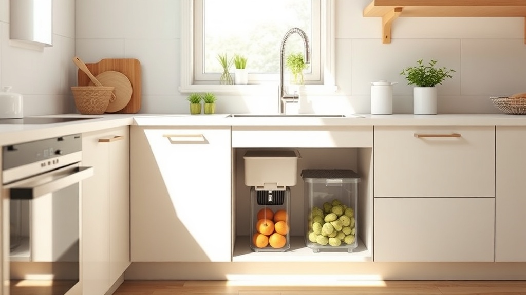 쾌적한 주방 환경을 위해 창문 근처 다용도실에 설치된 음식물 처리기